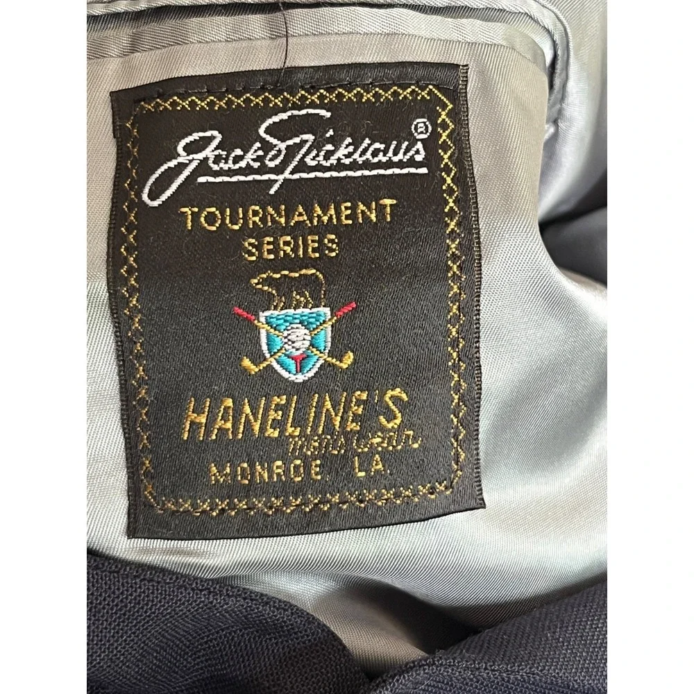 JACK NICKLAUS Tournament Series NAVY SPORT COAT BLAZER JACKET Golden Bear 46R